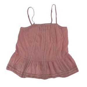 Mossimo Supply Co. Pink Lace Trim Adjustable Strap Tank Top Size Medium Women’s
